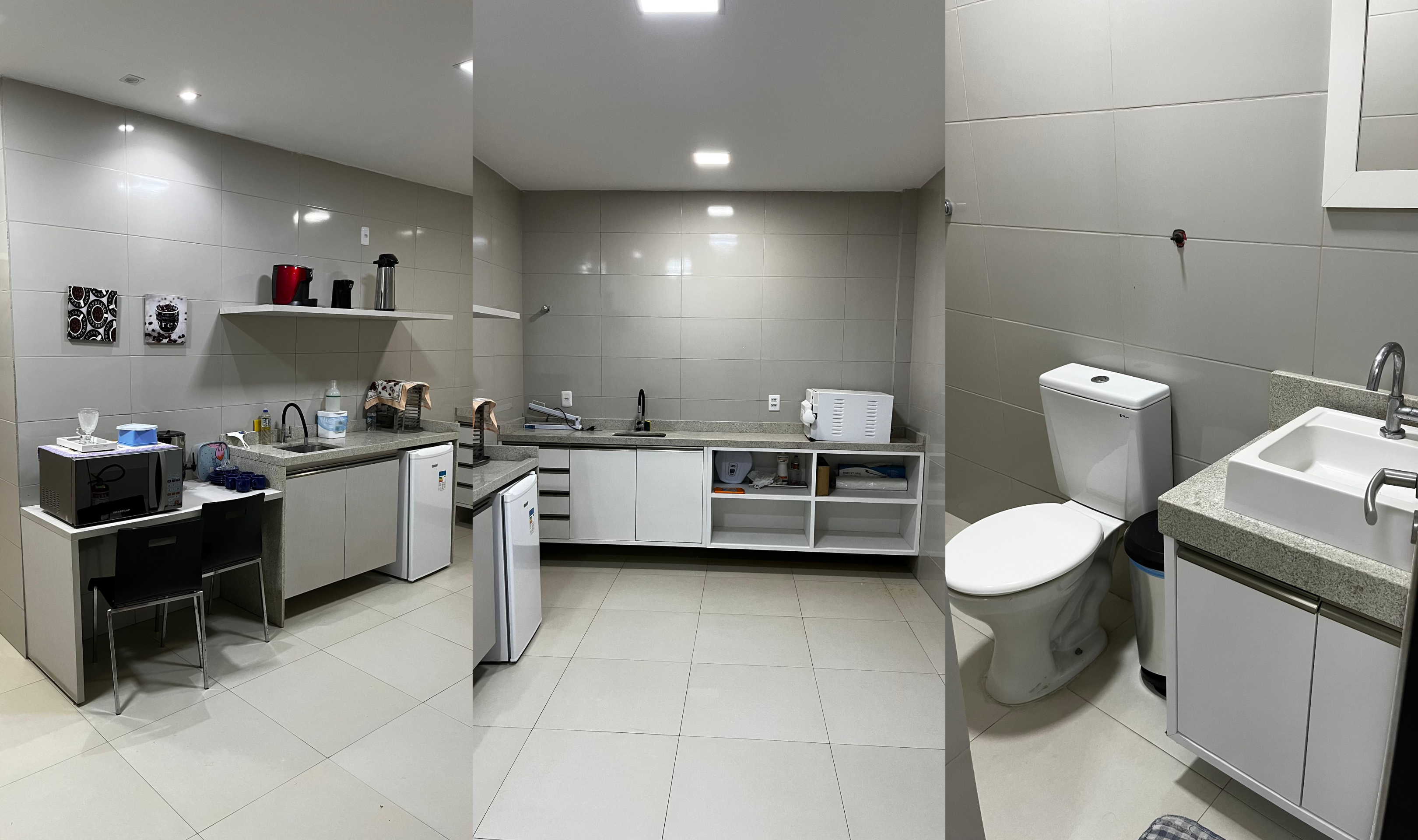 Copa equipada do Coworking Via Shopping